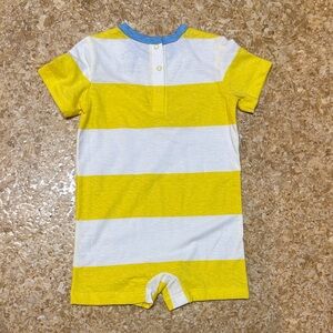 Primary Yellow and White Striped Kids Shirt